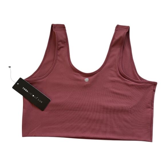 Yogalicious Women’s Nude Tech Contouring Cropped Bra Top Apple Butter Size XL - Picture 4 of 7